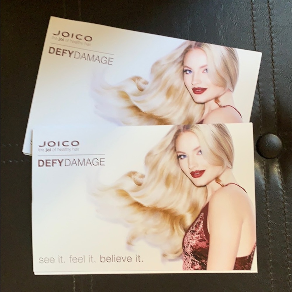 2 Sample Packs Of Joico Defy Damage Hair Products